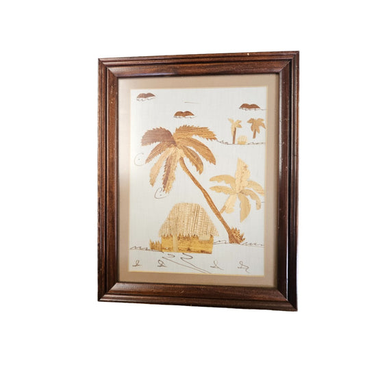 15"x12" Haiti Artwork Framed in Wood