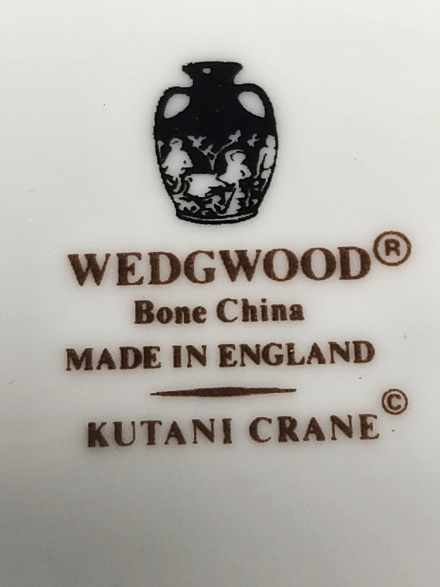 3 Piece Wedgwood Amherst Bone China Kutani Crane