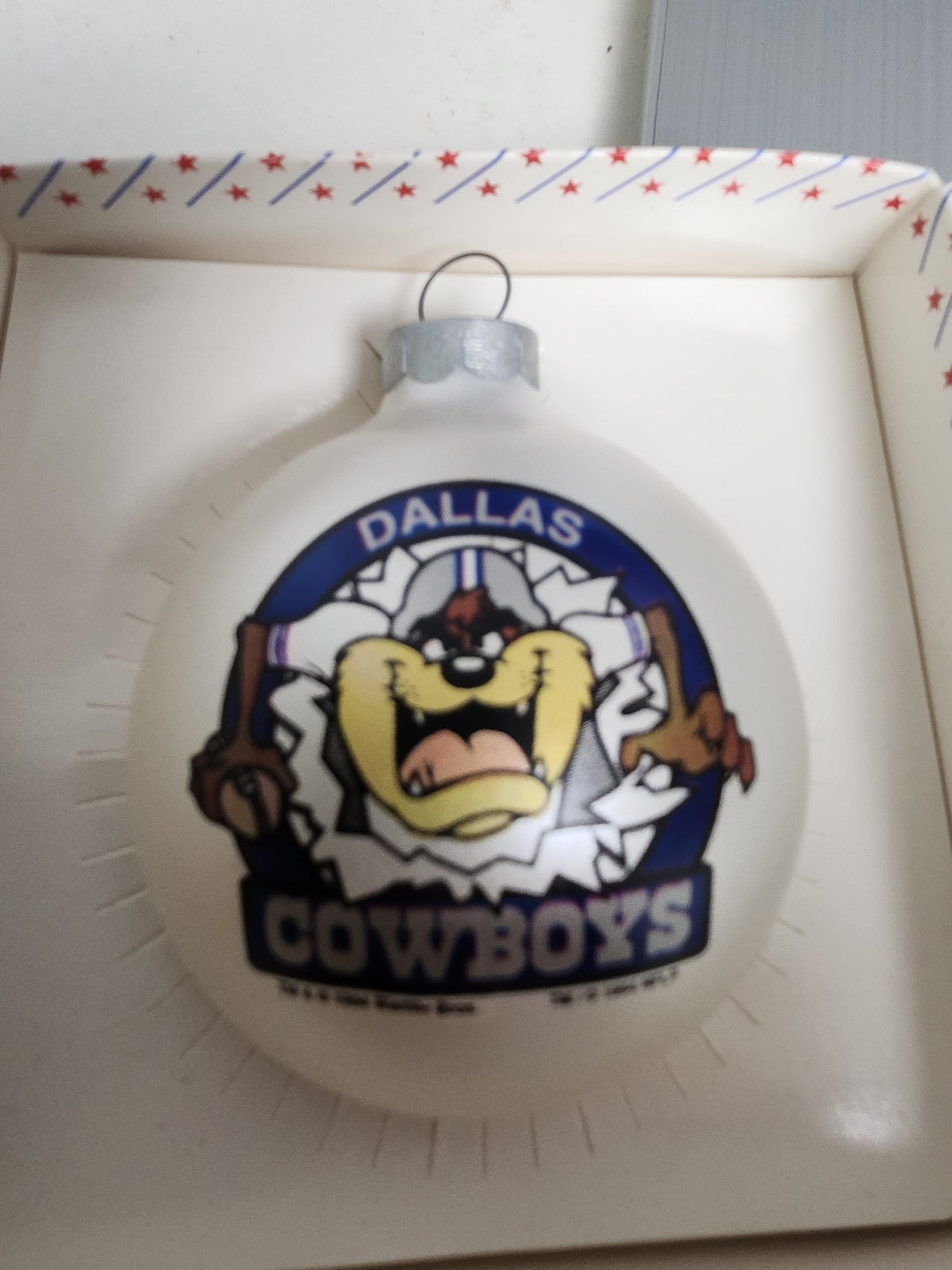 1994 Dallas Cowboys Tasmanian Devil Christmas Ornament