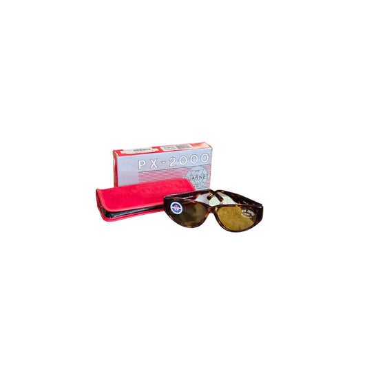 Vintage Vuarnet PX-2000 Pouilloux Paris Brown Tortoise Shell Sunglasses in original box