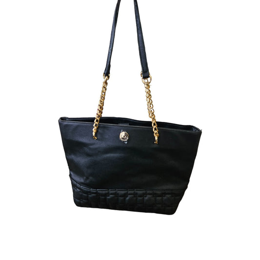 Women's Shoulder Bag by Ann Klein in Black with Gold 9"x14"