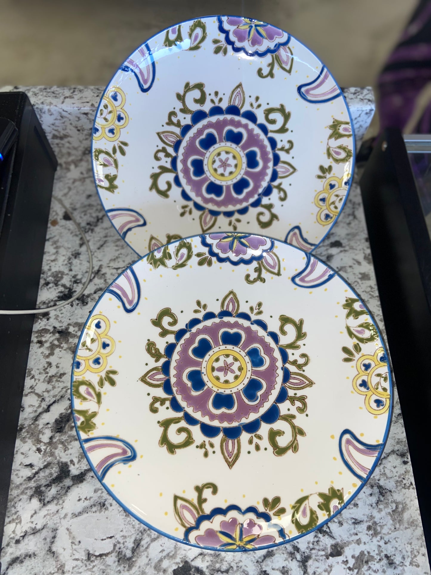 Boho Boutique Stoneware Floral Dinner Plates (Set of 4)