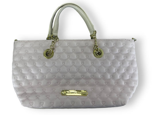 Pink & white Betsey Johnson purse