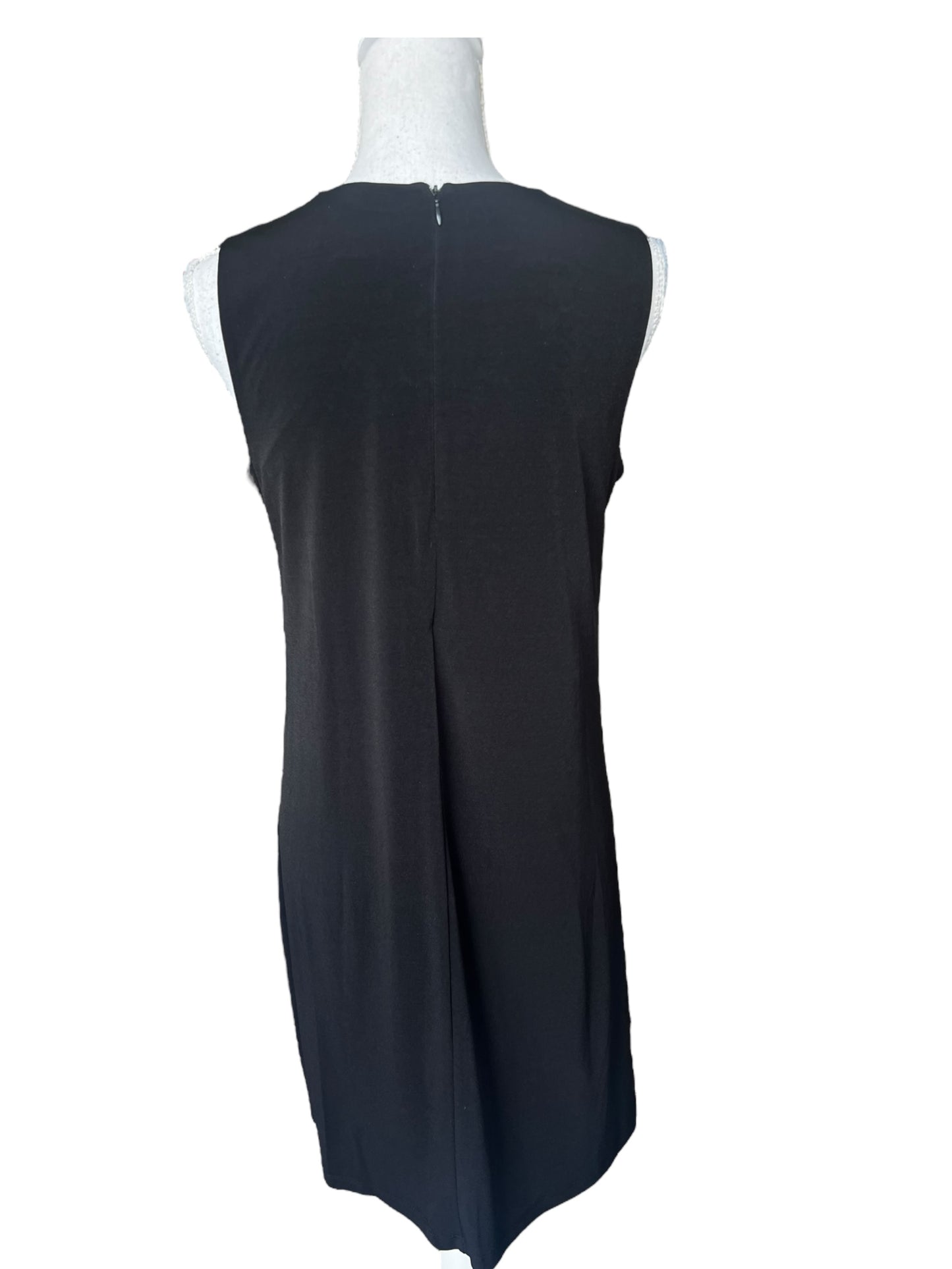 NWT Calvin Klein Women’s dress black with gold chain neck closure size: 4