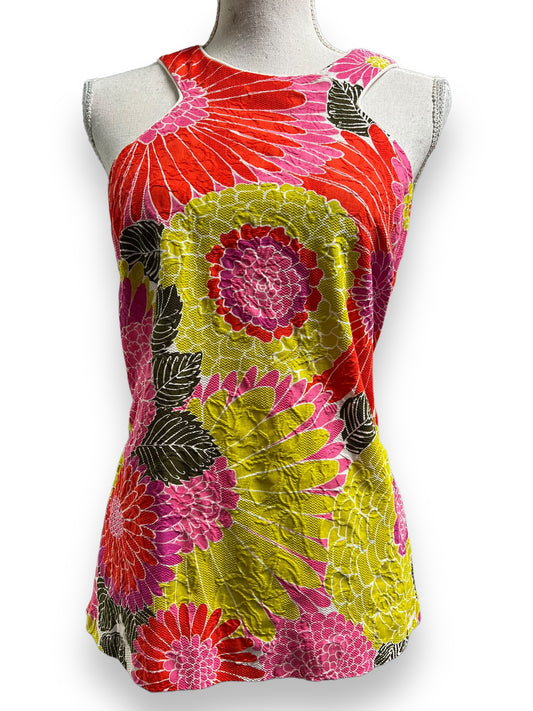 Trina Turk Demuth Floral Multi Color Women's Large V-neck