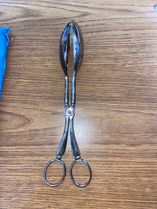Cooper Bros & Sons Silverplated Salad Serving Tongs