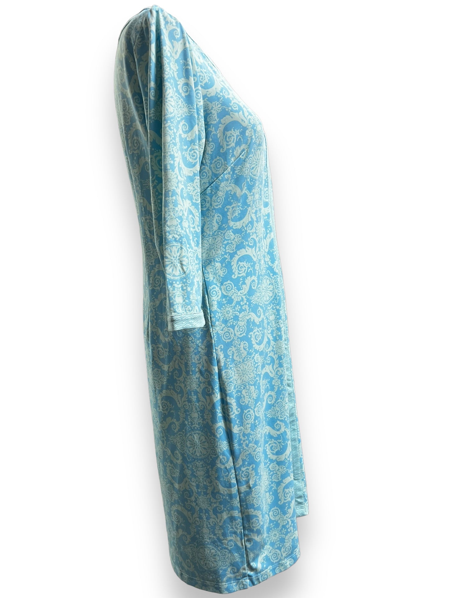 J. Mclaughlin Women's Light Blue Floral Dress. Size Medium