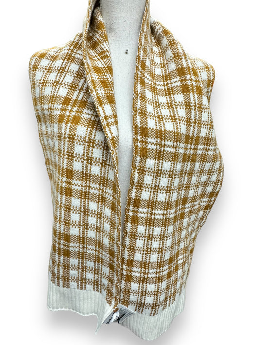 NWT TIMBERLAND WOMEN'S PLAID BROWN & WHITE SCARF