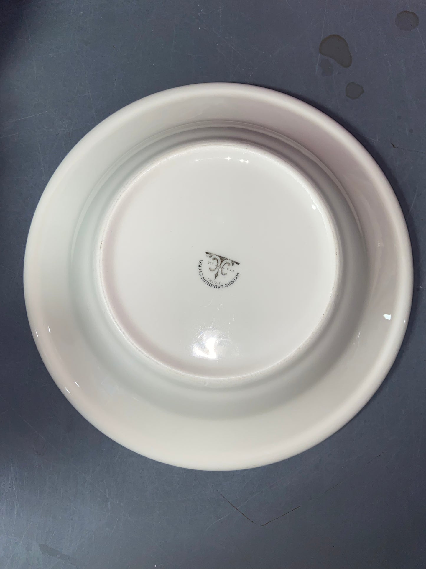Vintage Homer Laughlin Restaurant Ware Rim Soup Bowl in “Chicago Blue Plate Special”