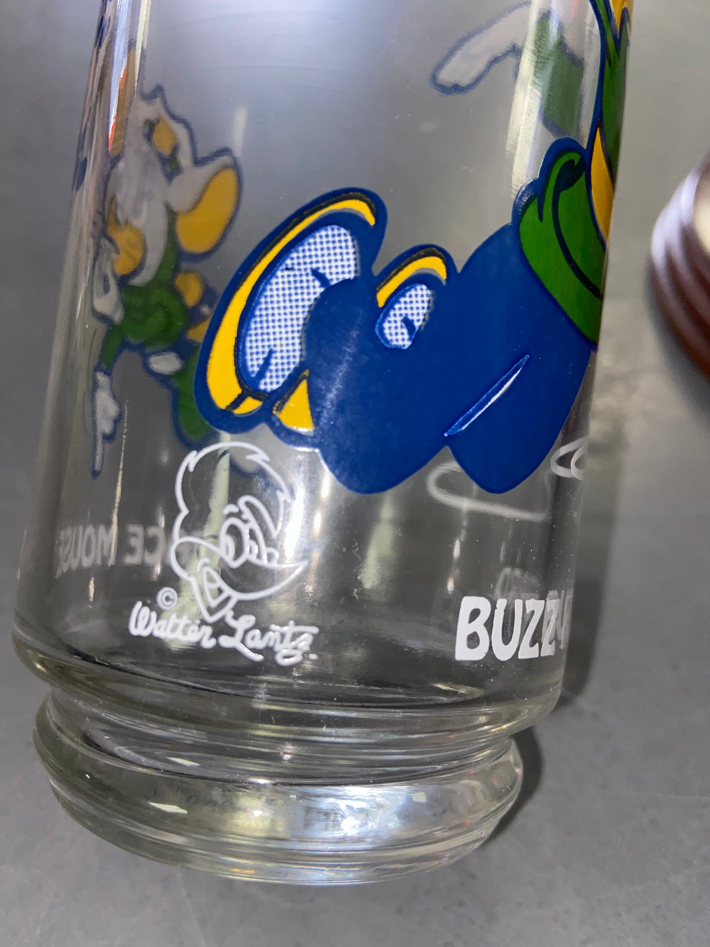 Vintage Space Mouse and Buzz Buzzard Glass
