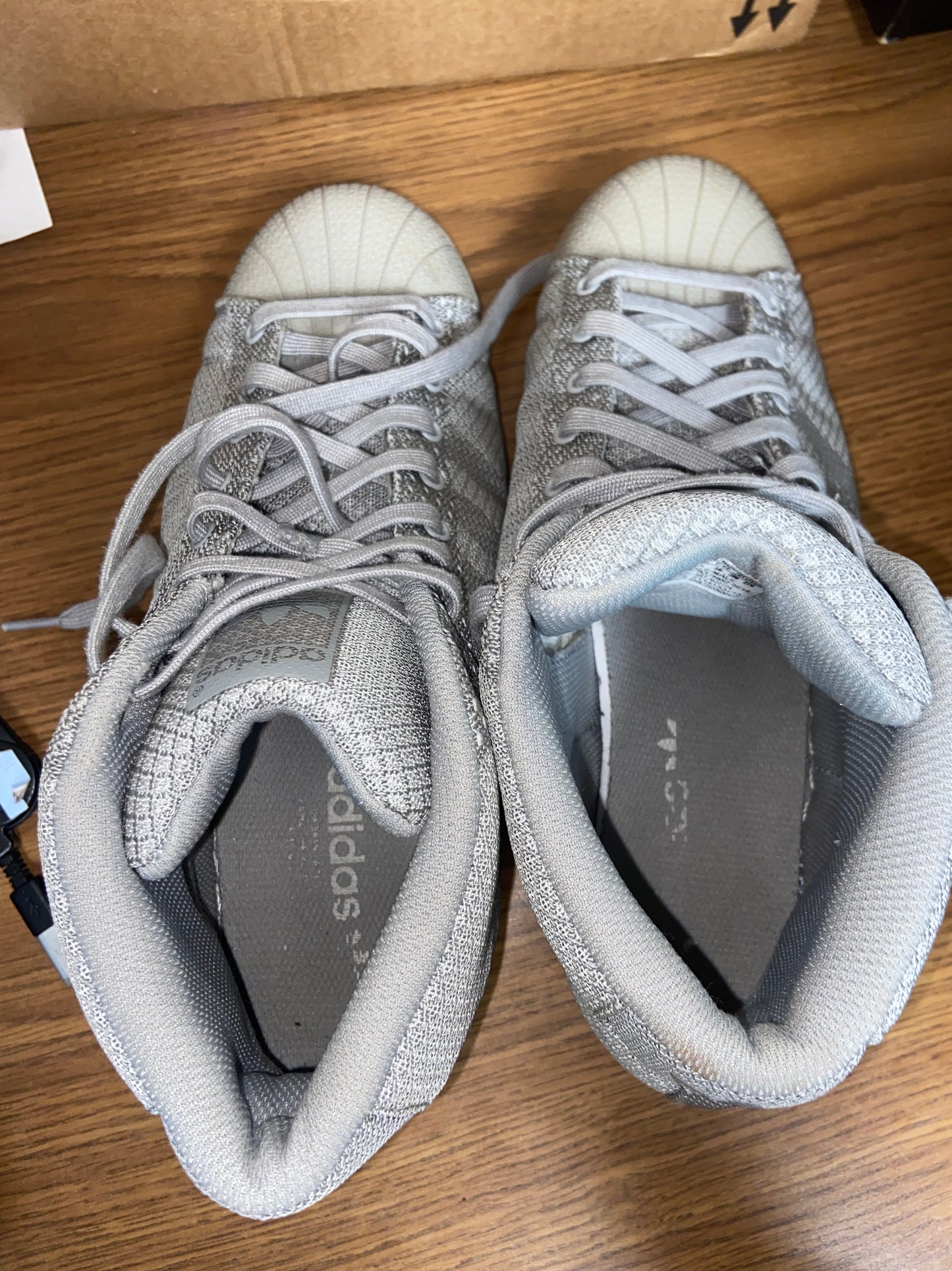 Adidas Originals Pro Model Weave Gray Sneakers (Size 10)