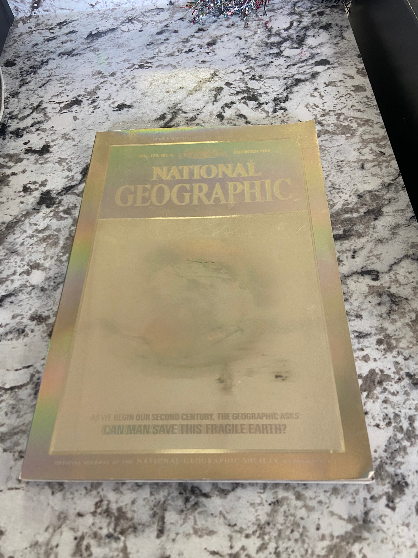 December 1988 National Geographic Magazine with Holographic Cover