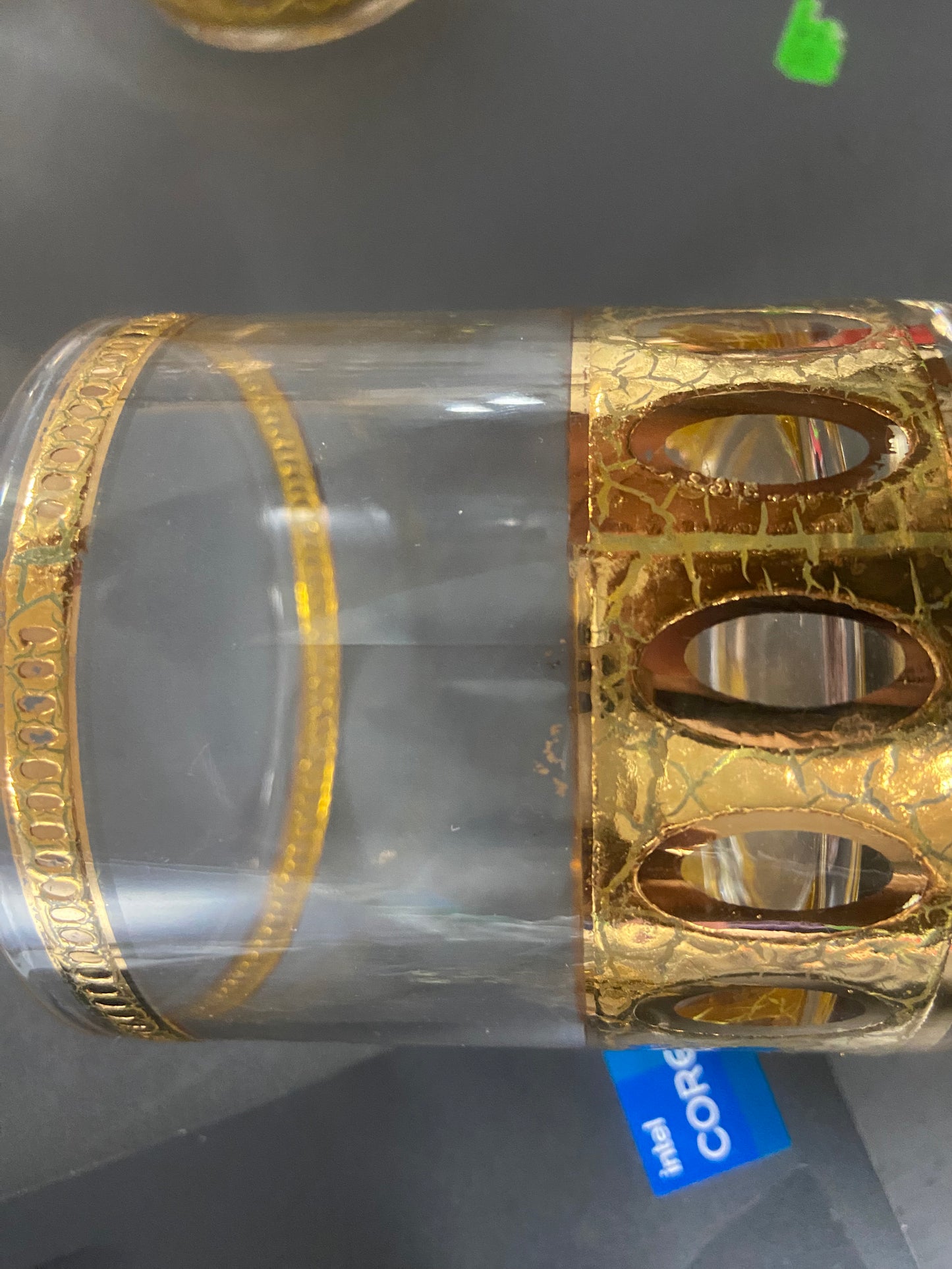 Culver Antigua 22K Gold Whiskey Glasses (4)
