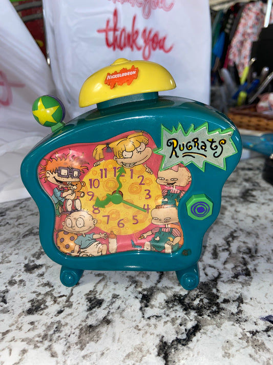 Vintage Nickelodeon Rugrats 1998 Talking Alarm Clock