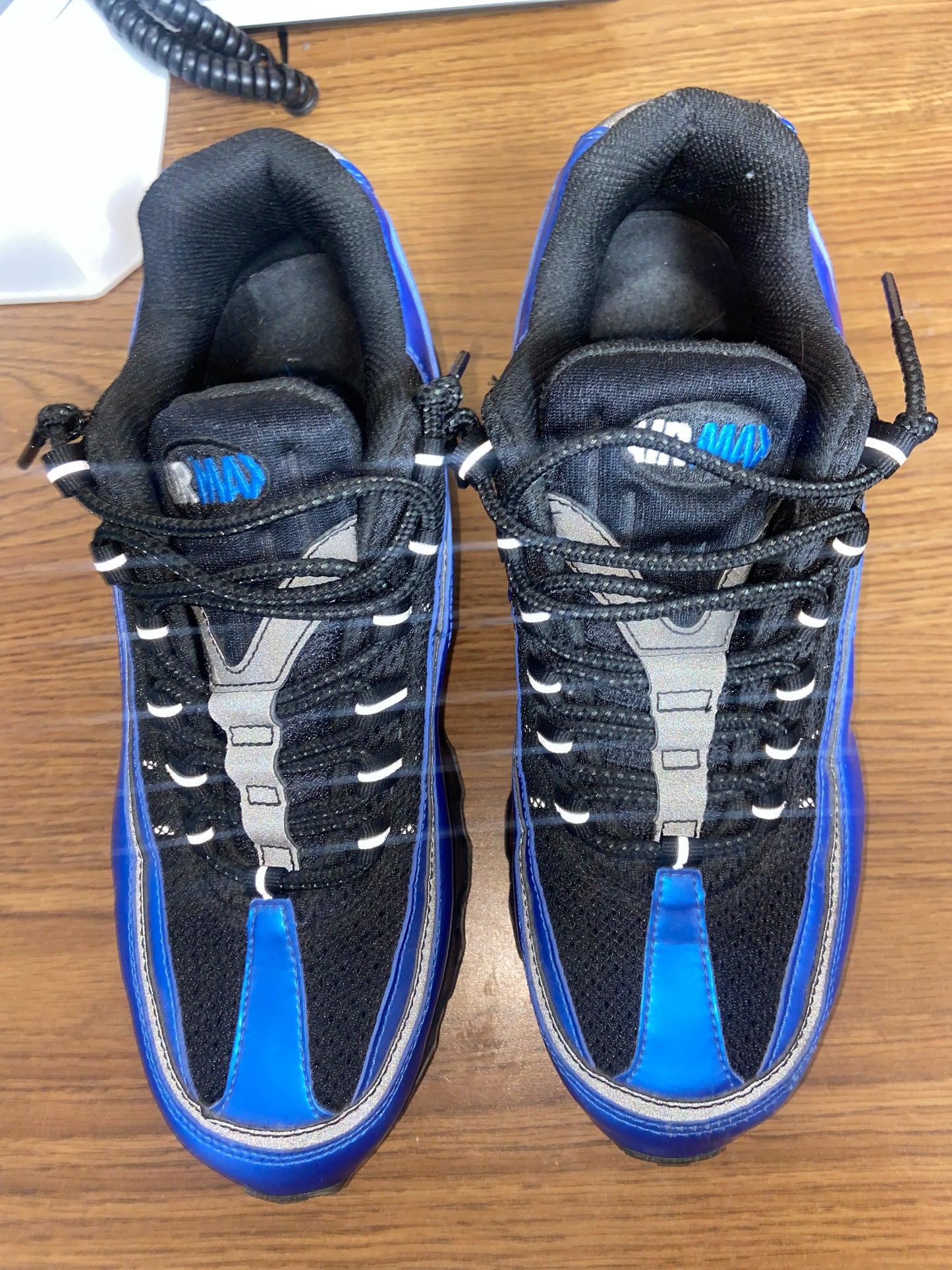 Nike Air Max 24-7 Black/Blue Spark White (Size 8.5)