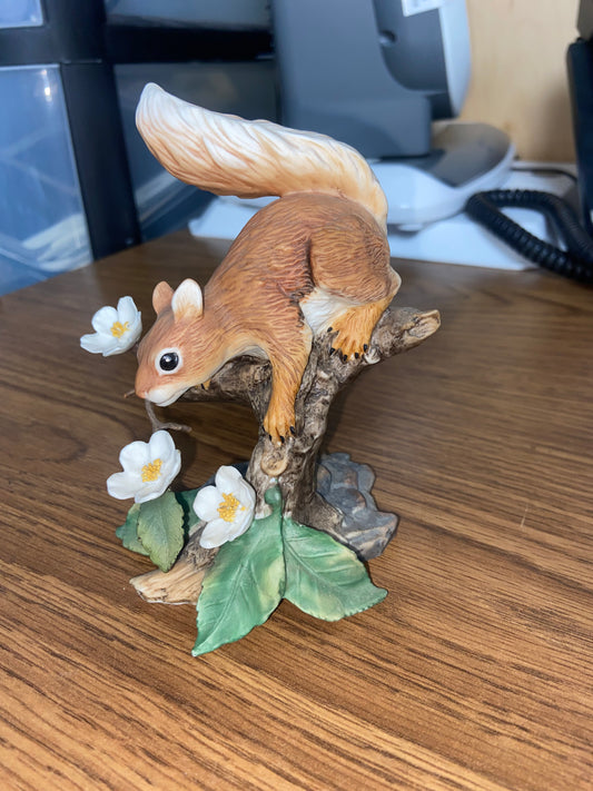 Lenox 1989 “Springtime Scamper” Red Squirrel Woodland Animals Figurine