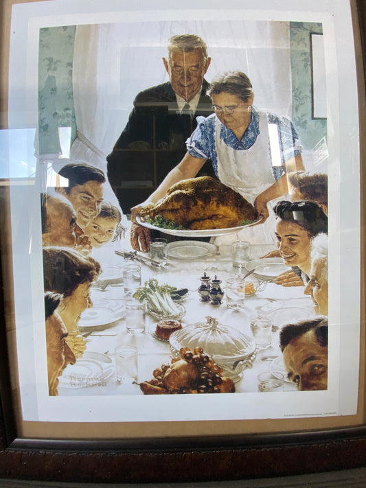 Norman Rockwell "Freedom From Want" Framed Print