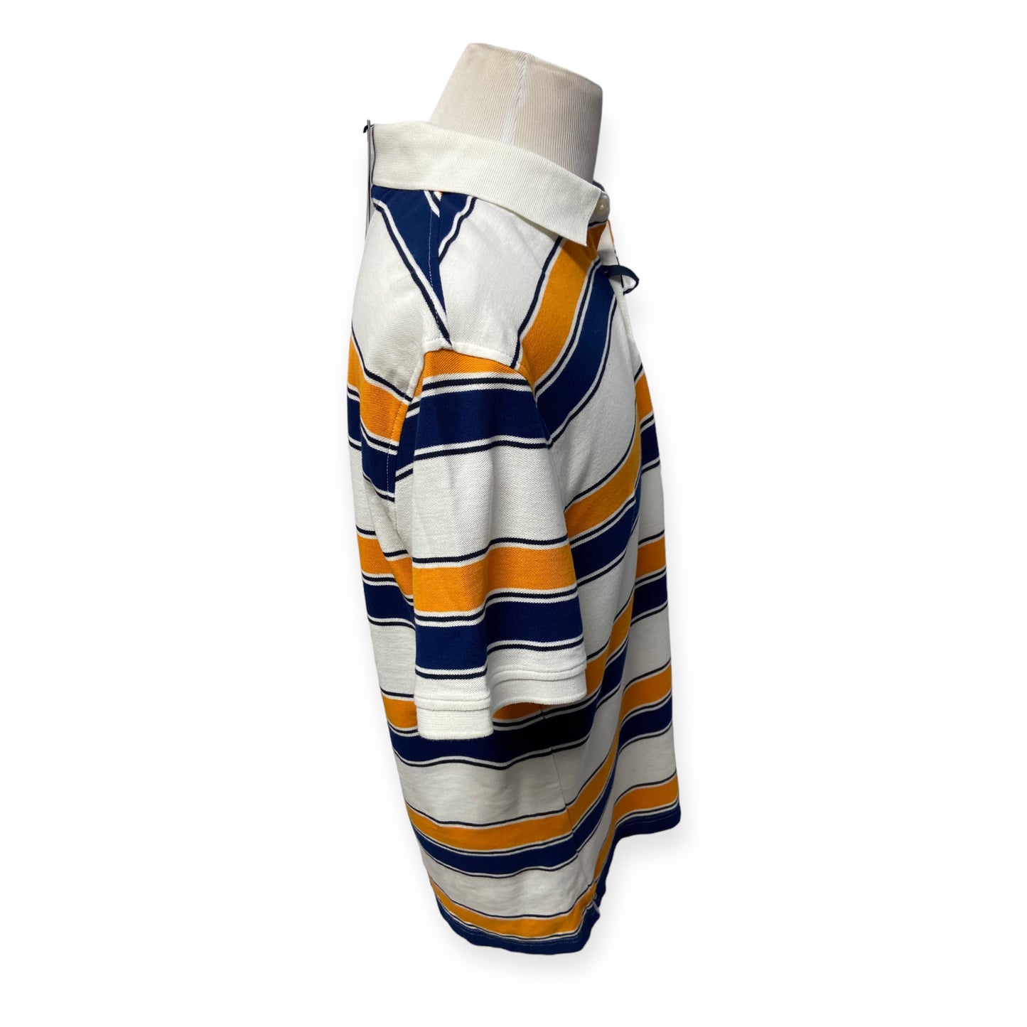 NWT Tommy Hilfiger Orange and Blue Striped Collared Shirt (Size XL)