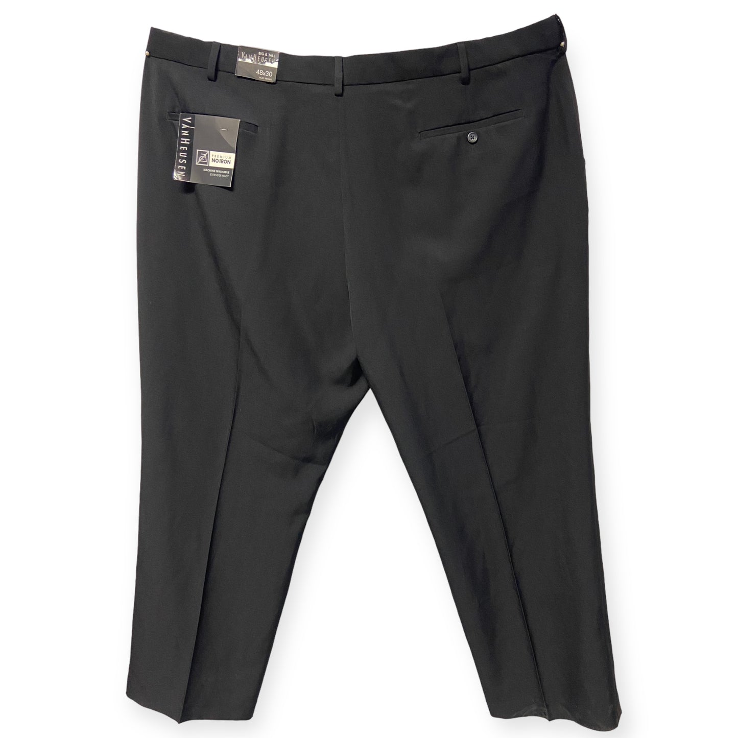 NWT Van Heusen Extended Waist Black Pants (Size 48X30)