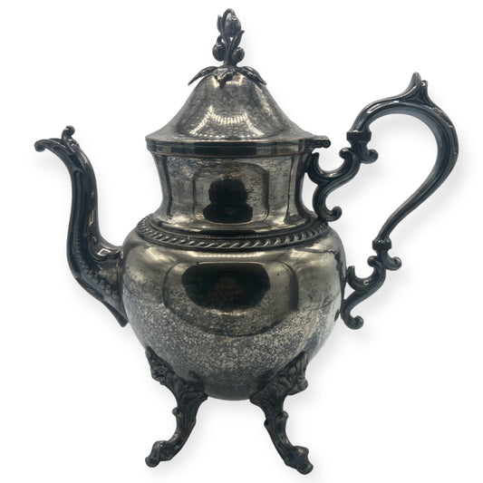 Vintage Silver Plated Baroque Tea Pot