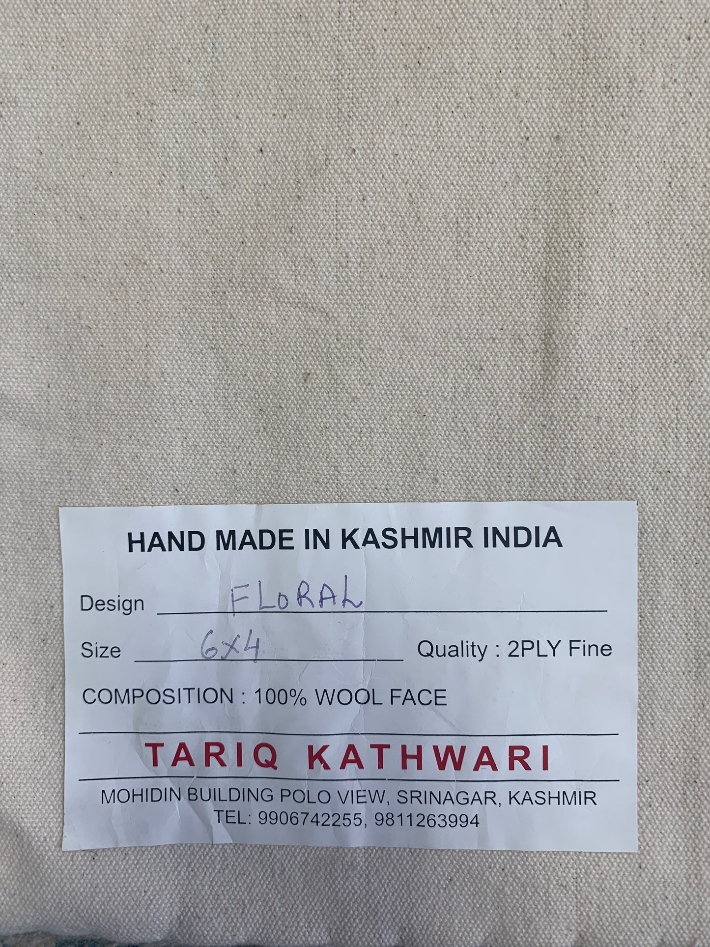 100% Wool Face Tapestry Handmade In Kashmiri India