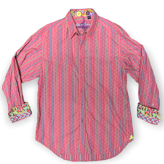Robert Graham Men's Button Down Long Sleeve Shirt  Size: Medium