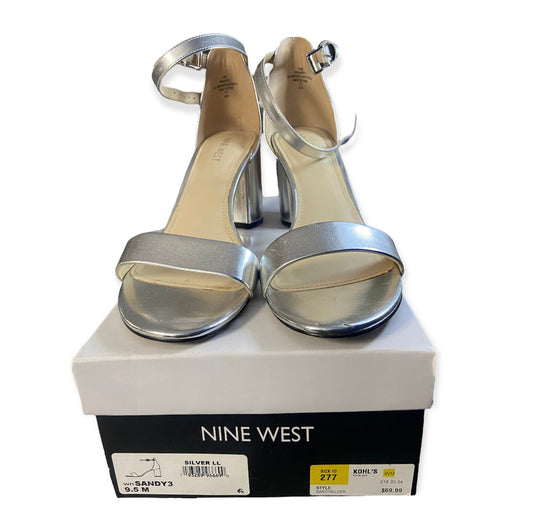 Nine West Silver Heels (Size 9.5)