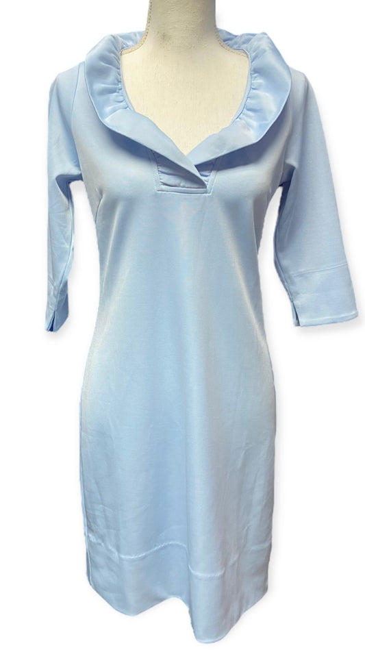 Gretchen Scott Periwinkle Jersey Ruffneck Dress(size XS)
